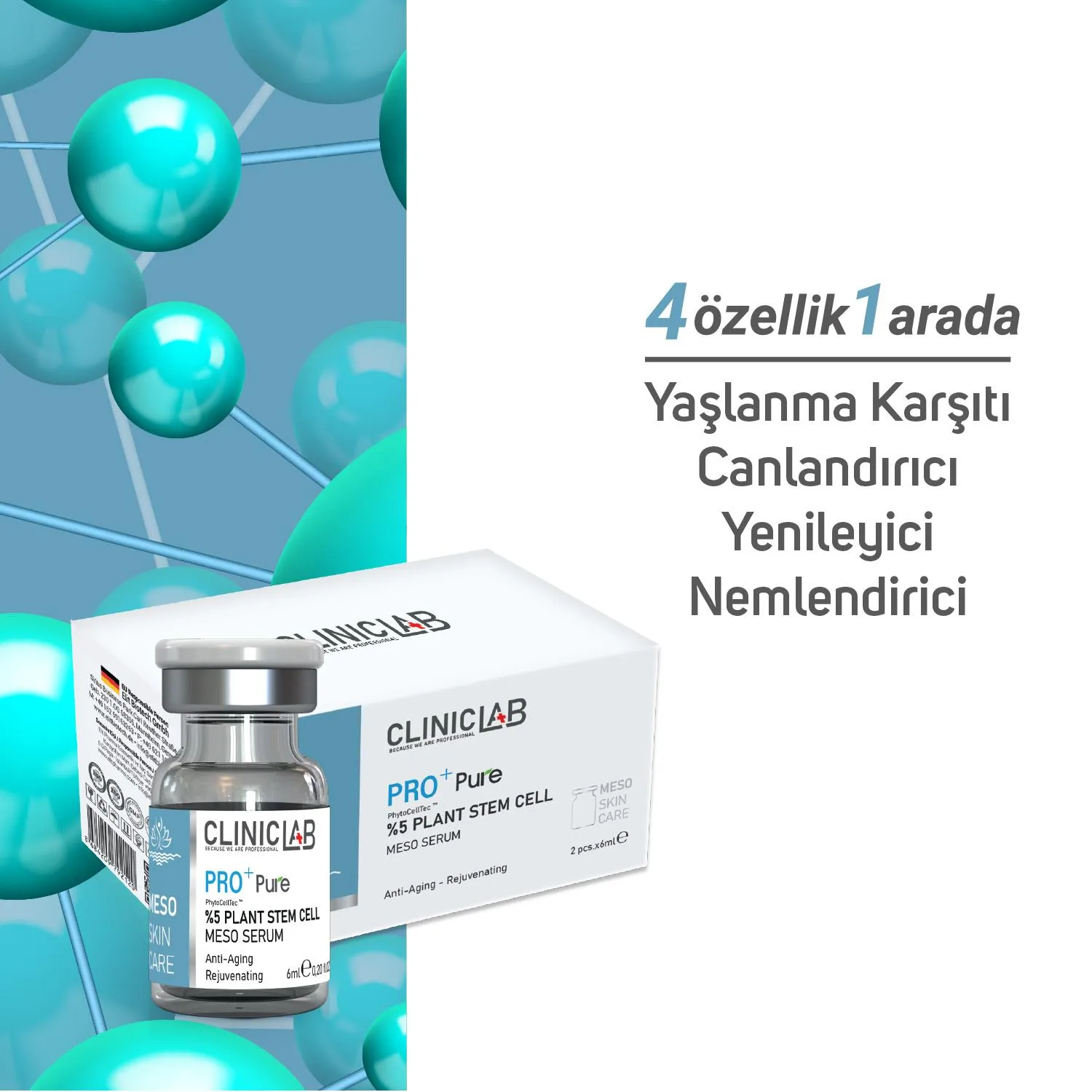 Pro+ Pure %5 Bitki Kök Hücreli Meso Serumu 6 Ml X 2 Adet - Görsel 5