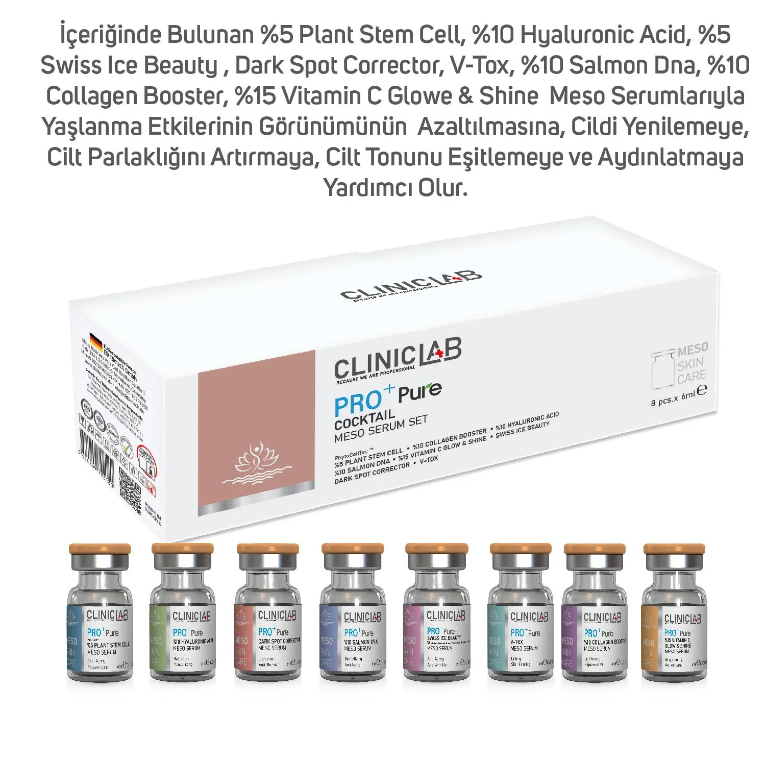 Pro+ Pure Cocktail Cilt Bakımı Meso Serumu 6 Ml X 8 Adet - Görsel 7
