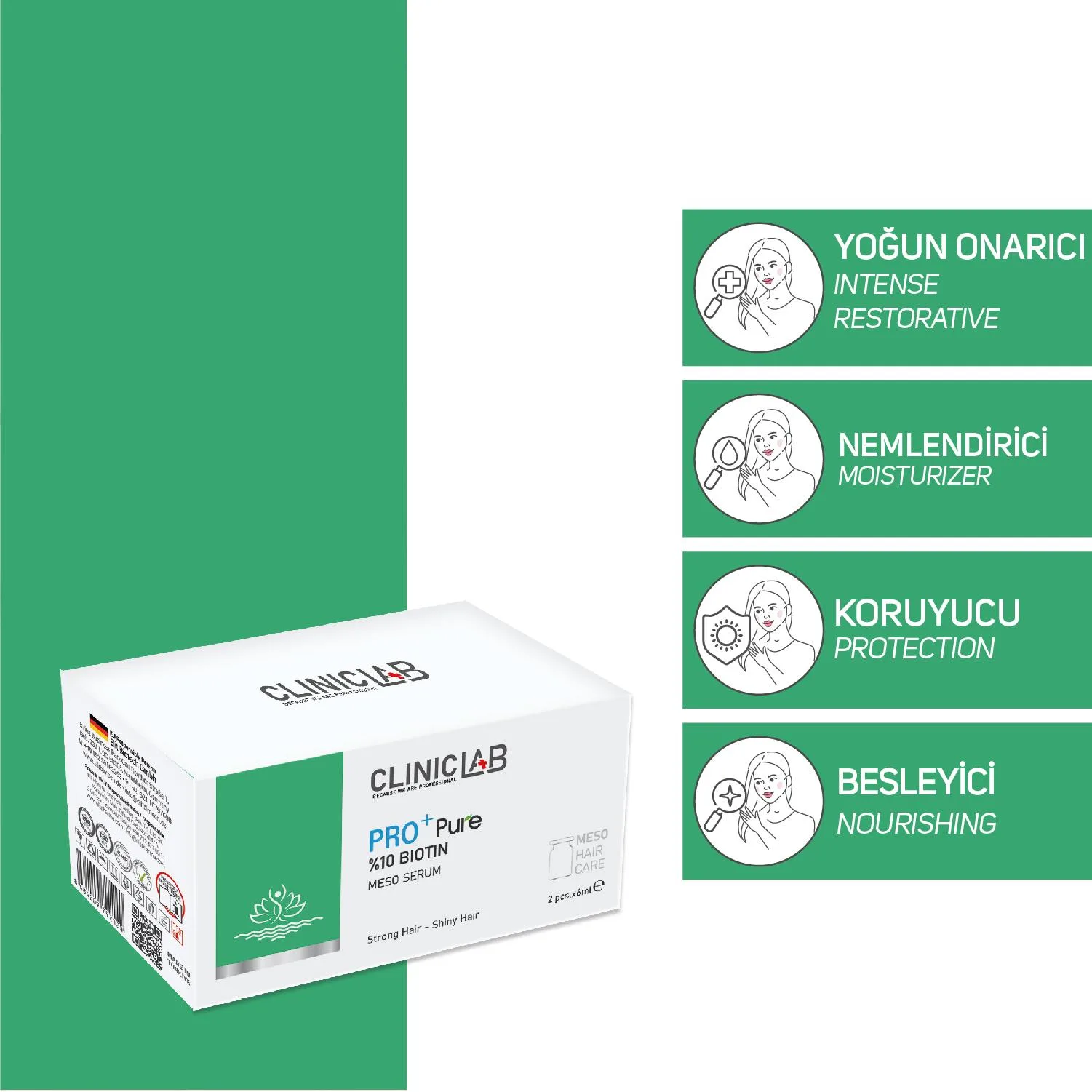 Pro+ Pure %10 Biotin Meso Serum 6 Ml X 2 Adet - Görsel 2