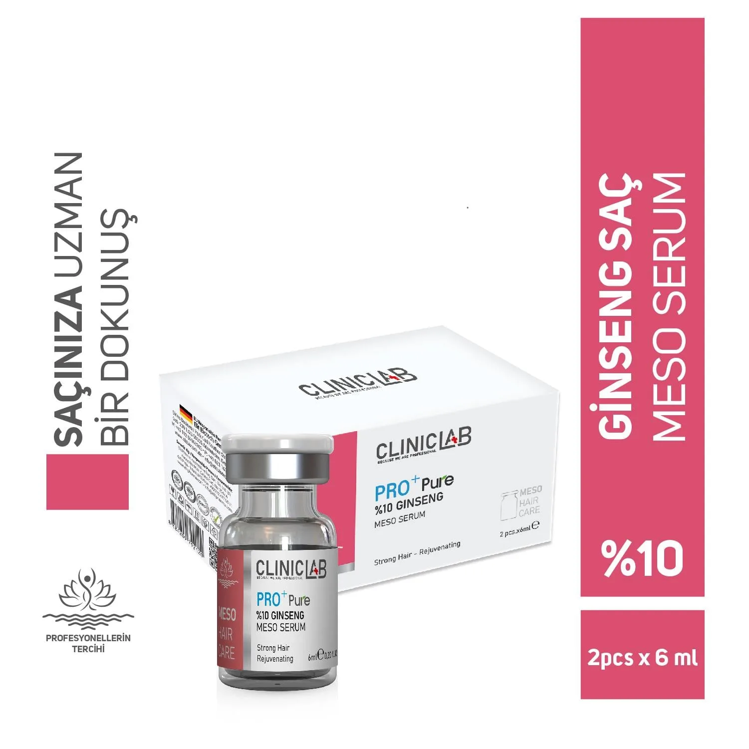 Pro+ Pure %10 Ginseng Meso Serum 6 Ml X 2 Adet - Görsel 1