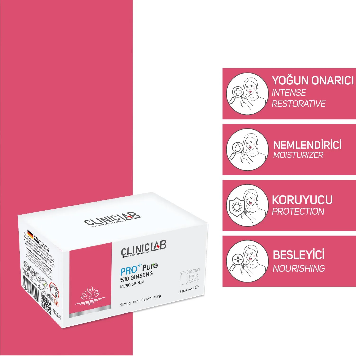 Pro+ Pure %10 Ginseng Meso Serum 6 Ml X 2 Adet - Görsel 2