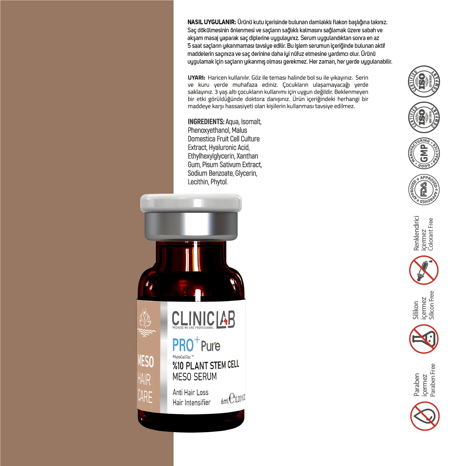 %10 Bitki Kök Hücreli Meso Serum 6ml x 2 adet - Görsel 6