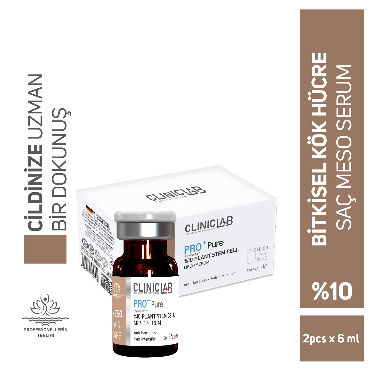 8684209792229_1 %10 Bitki Kök Hücreli Meso Serum 6ml x 2 adet - Görsel 1