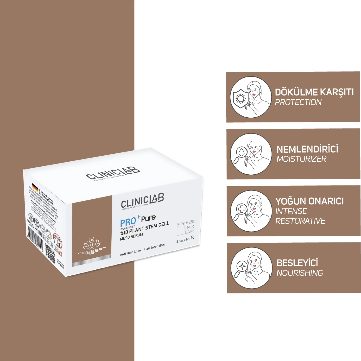 %10 Bitki Kök Hücreli Meso Serum 6ml x 2 adet - Görsel 4