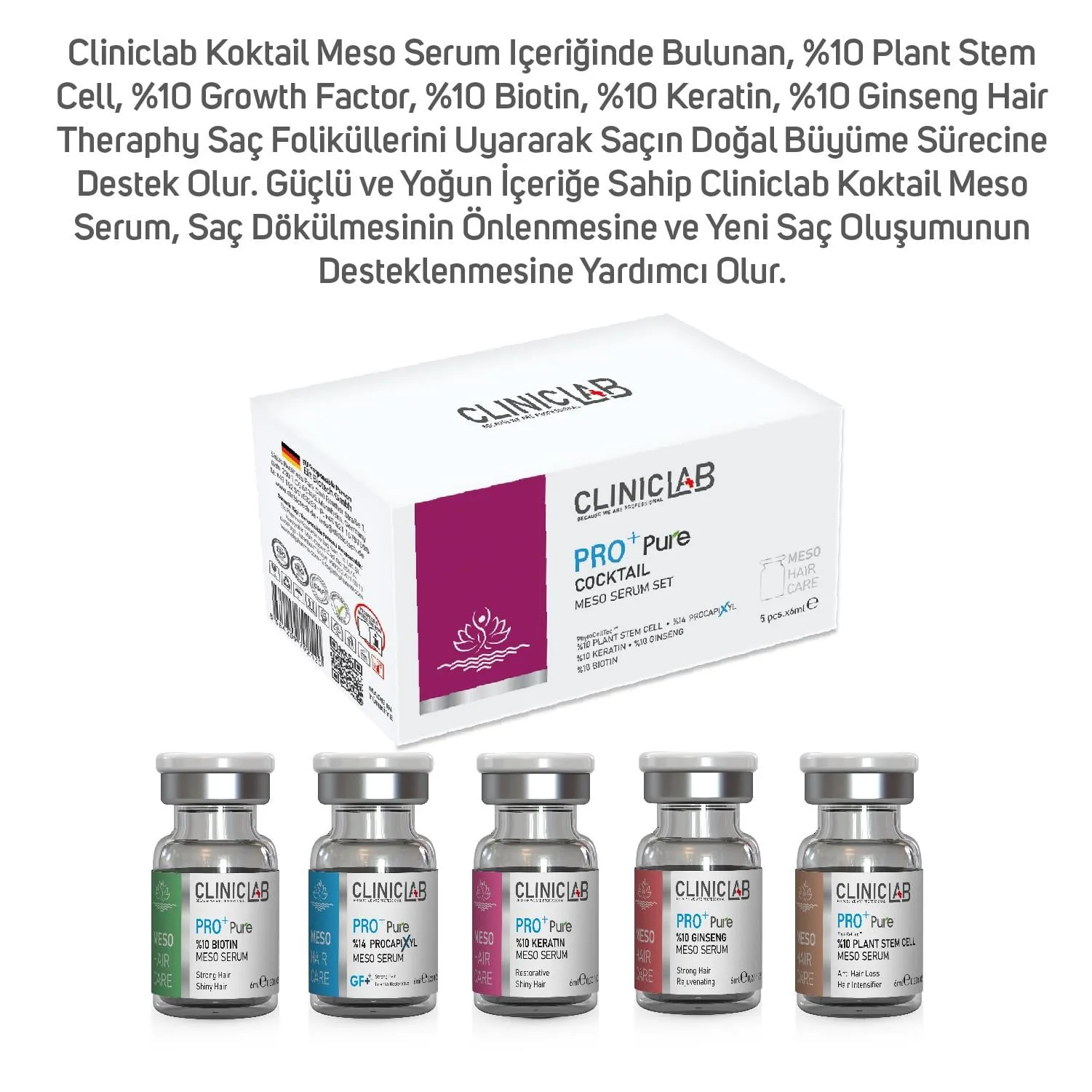Pro+ Pure Cocktail Saç Bakım Meso Serumu 6 Ml X 5 Adet - Görsel 6
