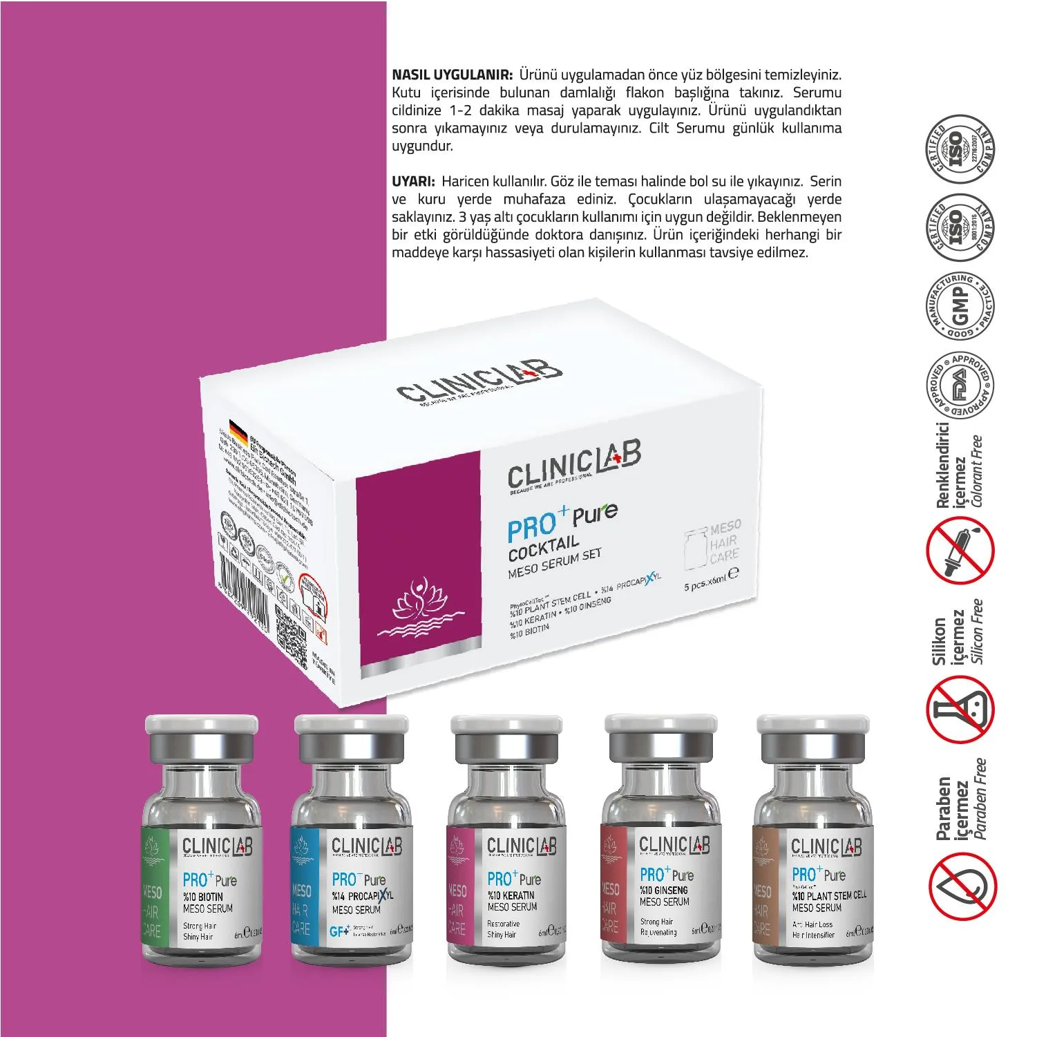 Pro+ Pure Cocktail Saç Bakım Meso Serumu 6 Ml X 5 Adet - Görsel 7