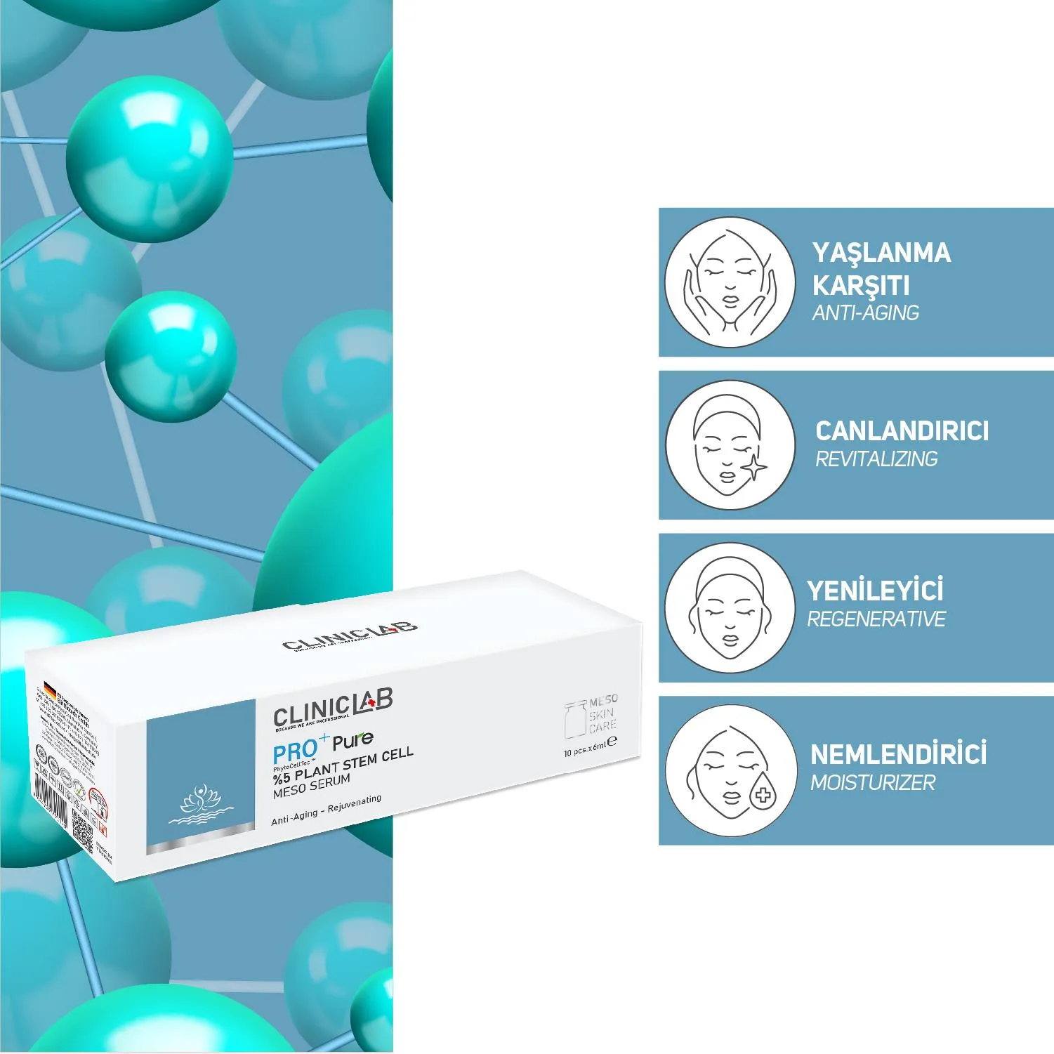 Pro+ Pure %5 Bitki Kök Hücre Meso Serumu 6 Ml X 10 Adet - Görsel 2
