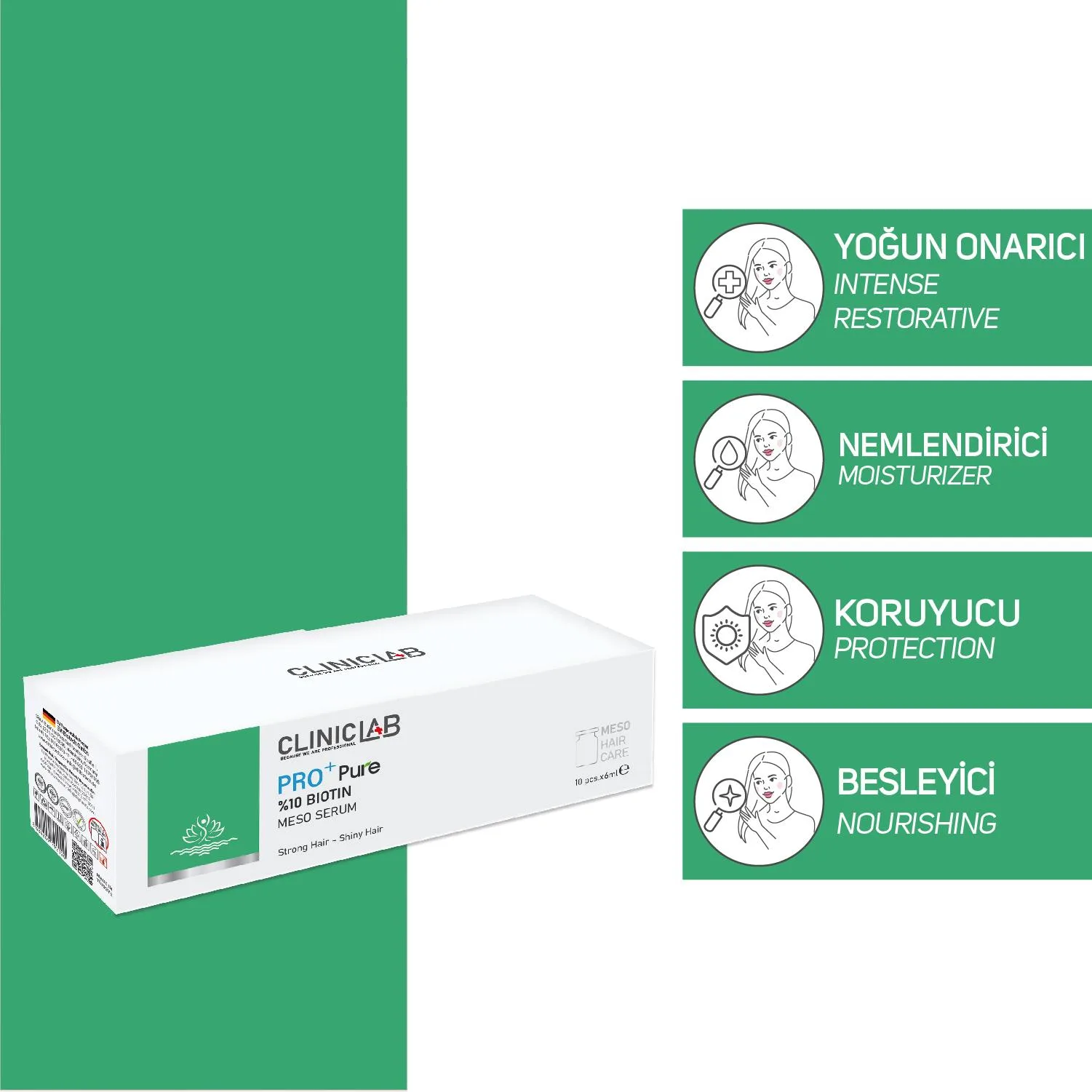 Pro+ Pure %10 Biotin Meso Serum 6 Ml X 10 Adet - Görsel 2