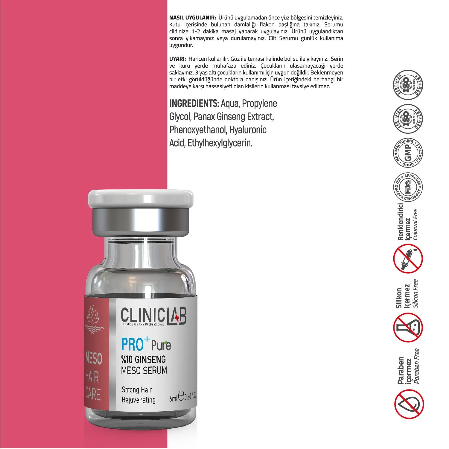 Pro+ Pure %10 Ginseng Meso Serum 6 Ml X 10 Adet - Görsel 6