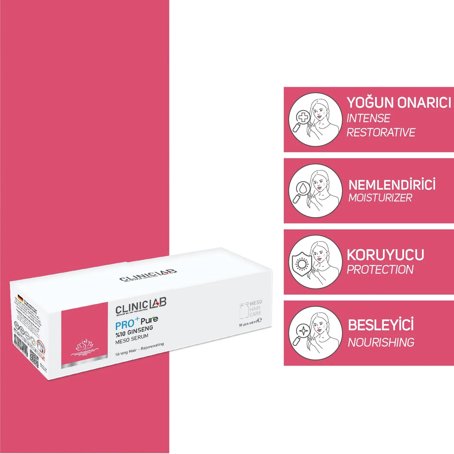 Pro+ Pure %10 Ginseng Meso Serum 6 Ml X 10 Adet - Görsel 2