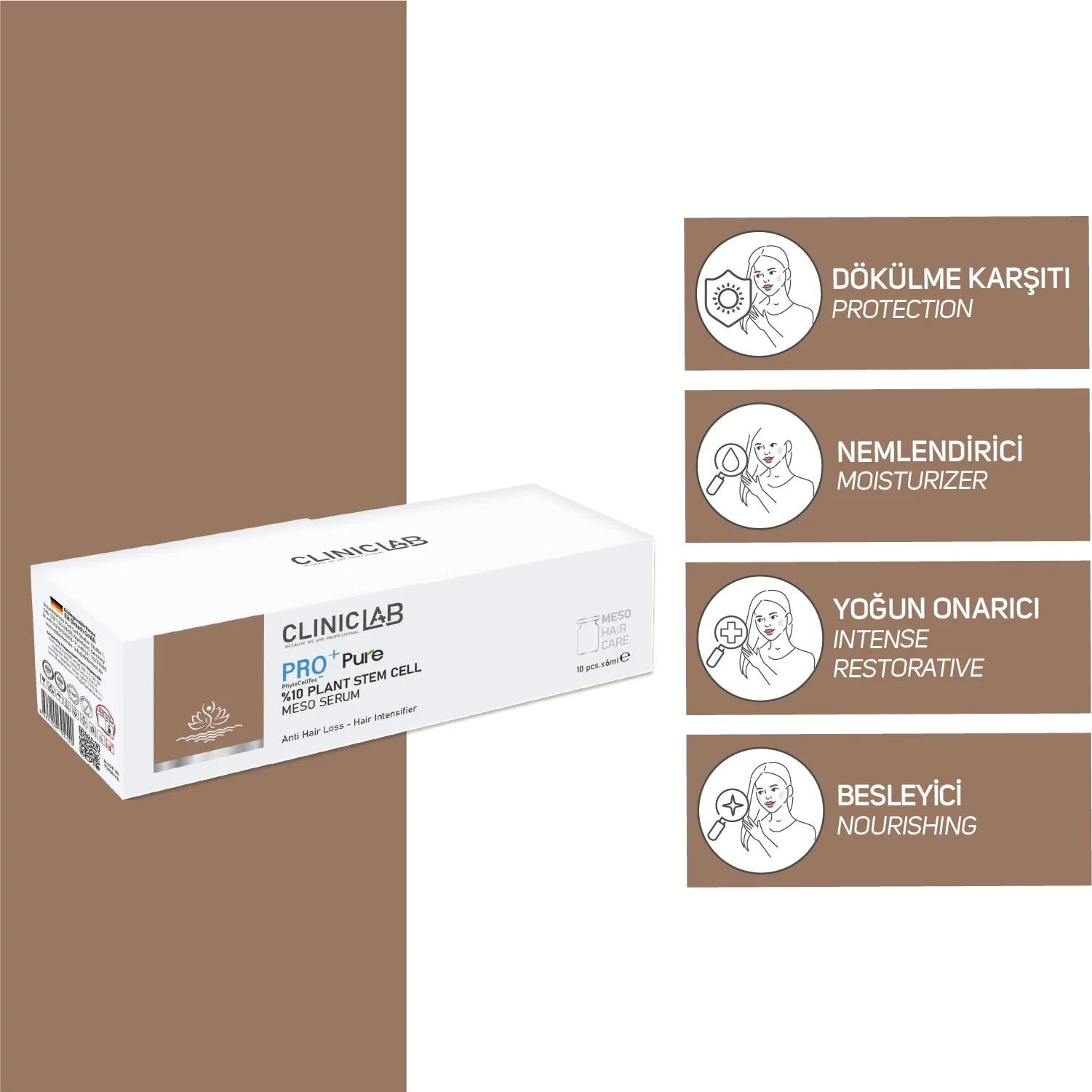 %10 Bitki Kök Hücreli Meso Serum 6ml x 10 adet - Görsel 3